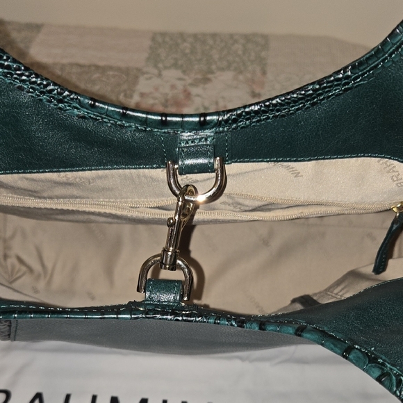 BRAHMIN IONA LEATHER TOTE in GREEN JUPITER. NWT EXCLUSIVE - Picture 10 of 15